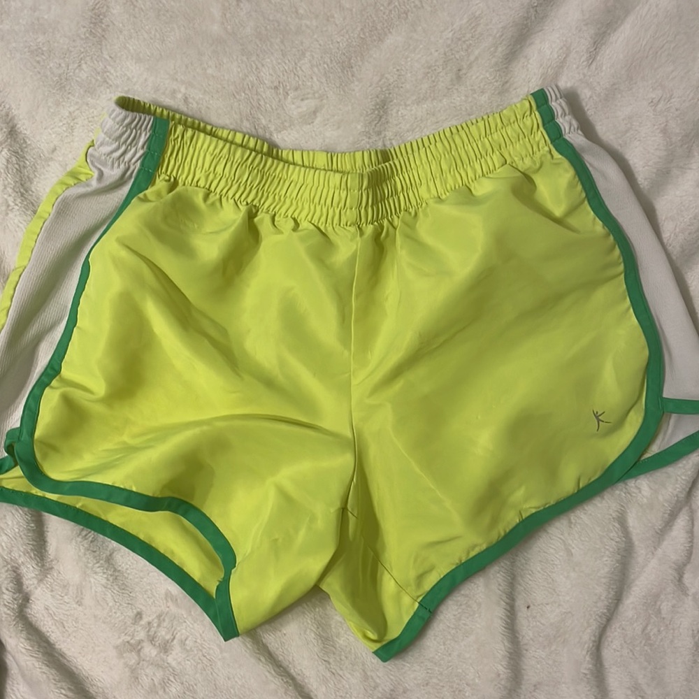 Neon running shorts